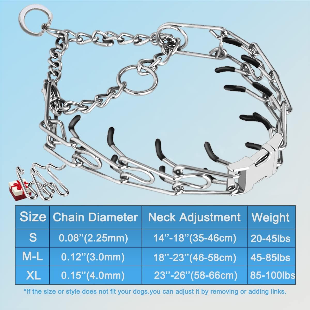 Safiman collar de acero inoxidable resistente para perros