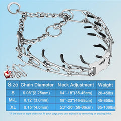 Safiman collar de acero inoxidable ofrece durabilidad para uso diario.