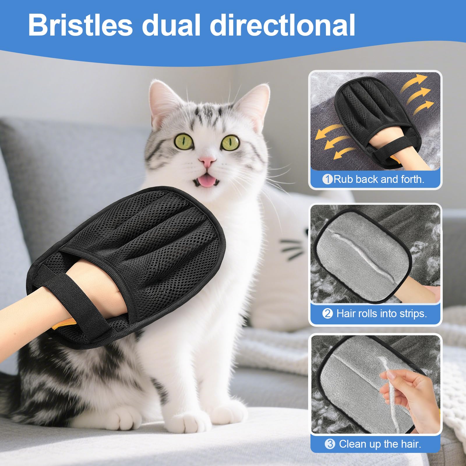 Guantes Salhap quita pelo en ropa para prendas sin pelos.