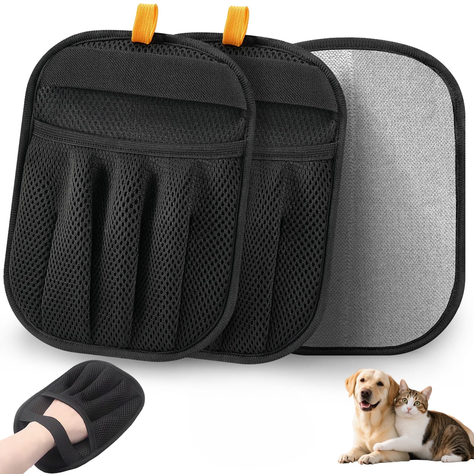 Guantes Salhap quita pelo sobre el sofá para muebles sin rasguños.