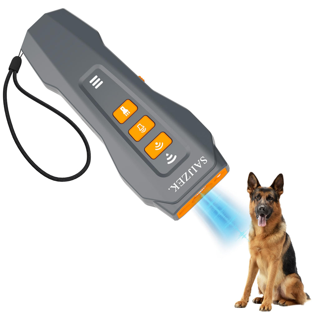 SAIJZEK Entrenador Ultrasonico G2 vista frontal para captar atención sin daño.