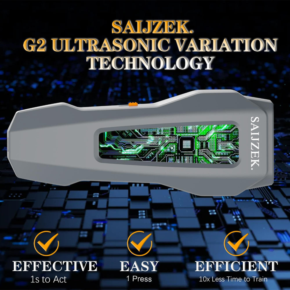 SAIJZEK Entrenador Ultrasonico G2 modo 1 frecuencia fija para detener ladridos.