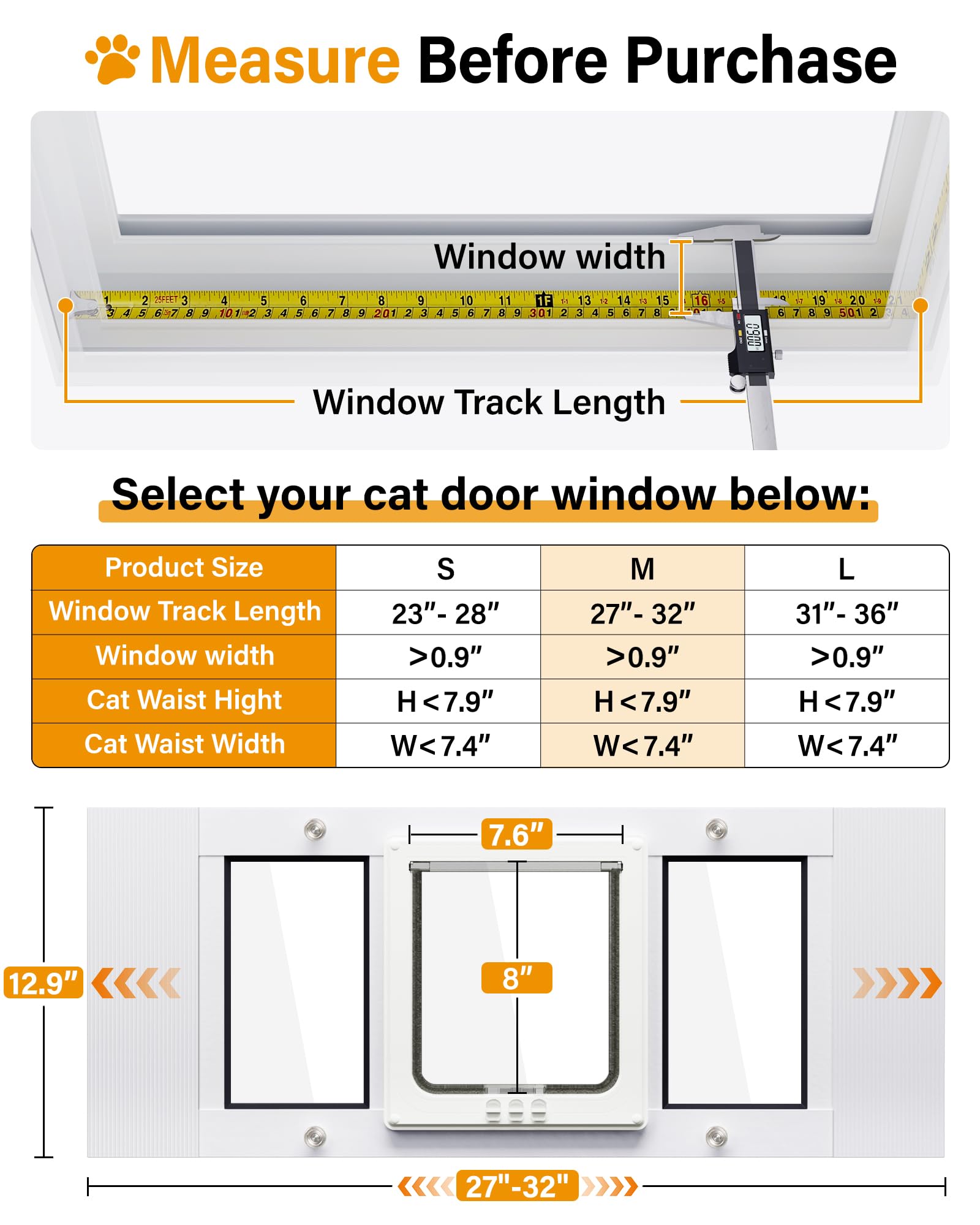 SAKSUN ajuste-tamano-marco-ventana: instalación para ventanas horizontales.