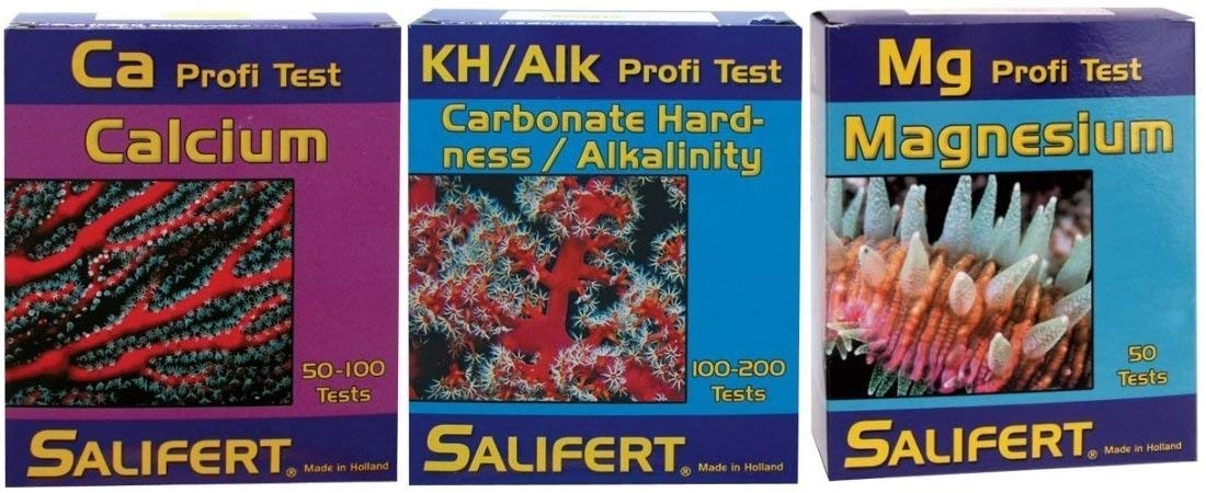 Salifert kit de prueba de alcalinidad, calcio y magnesio para lecturas precisas