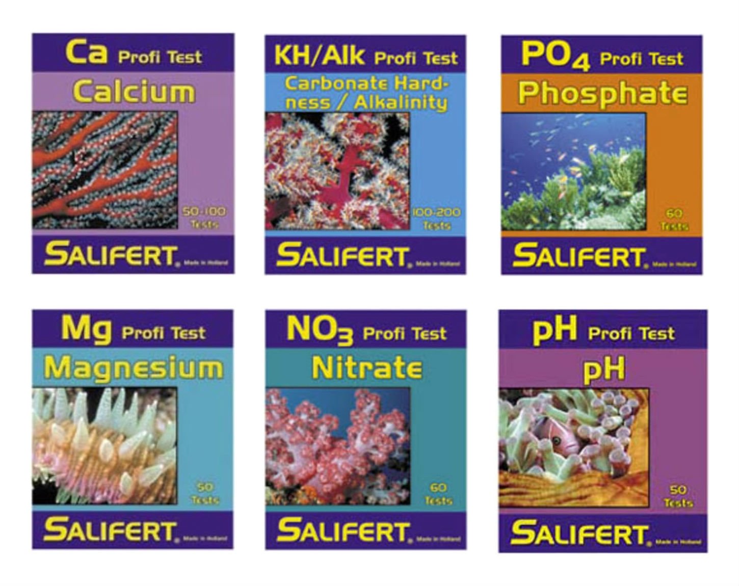 Salifert kit de pruebas para acuarios marinos, lectura de parámetros clave para mantener condiciones estables