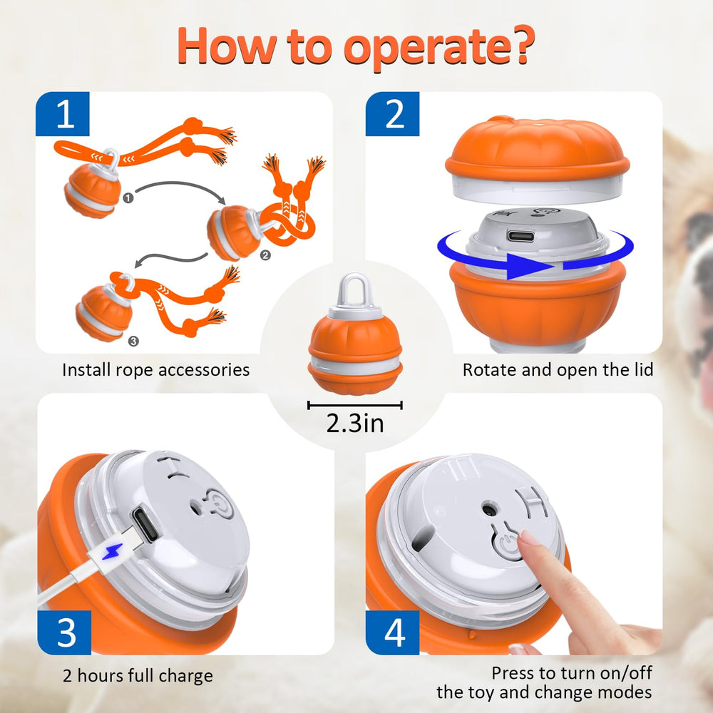 Salodal Peppy Pet Ball incluye cuerda y manual para empezar.