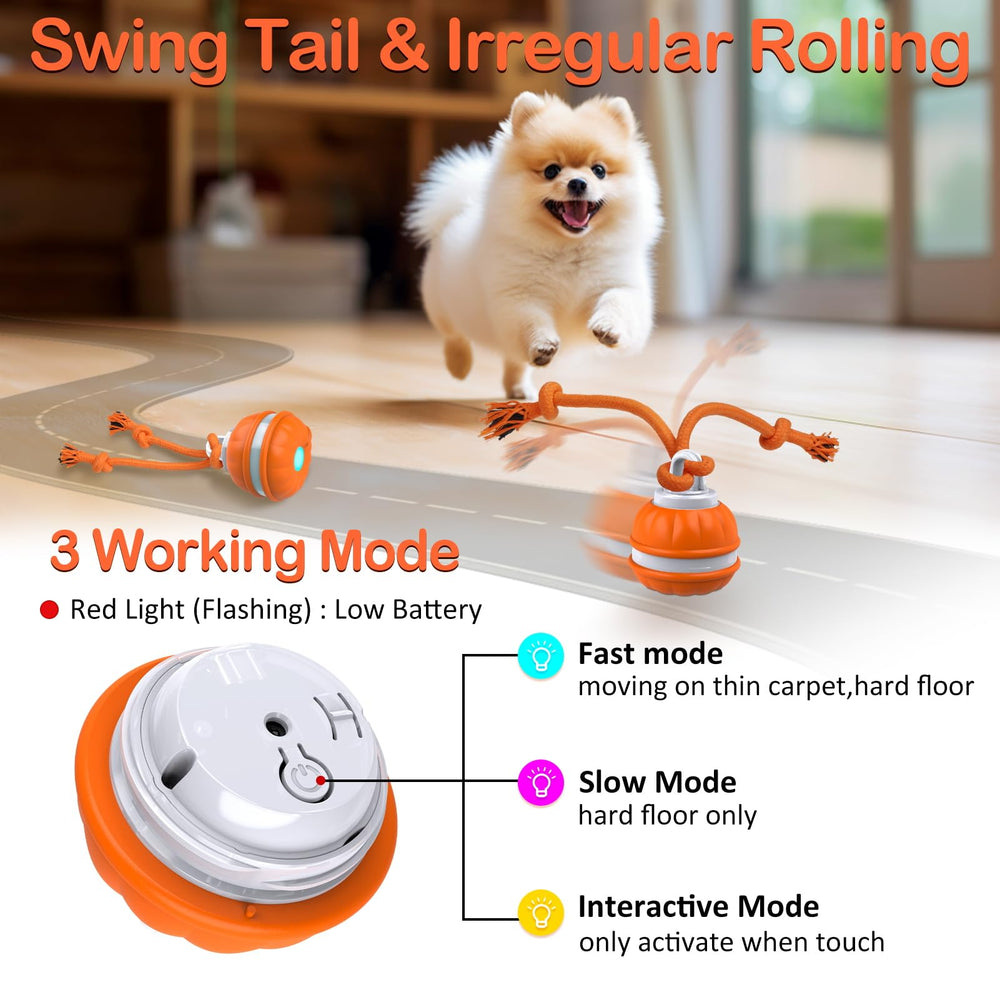 Salodal Peppy Pet Ball con cuerda-teaser para juego interactivo prolongado.