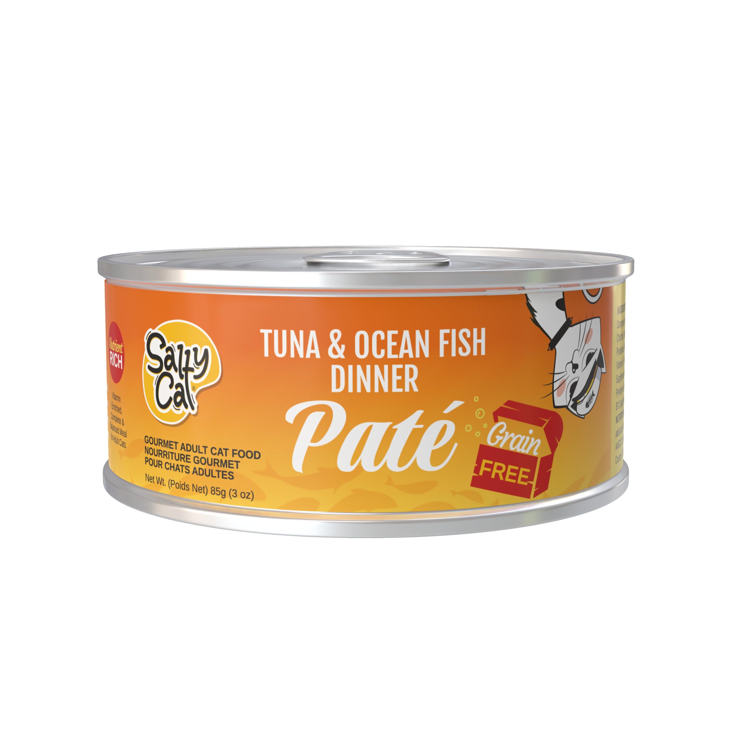 Salty Cat Captain’s Catch ingredientes de calidad para una dieta sabrosa.