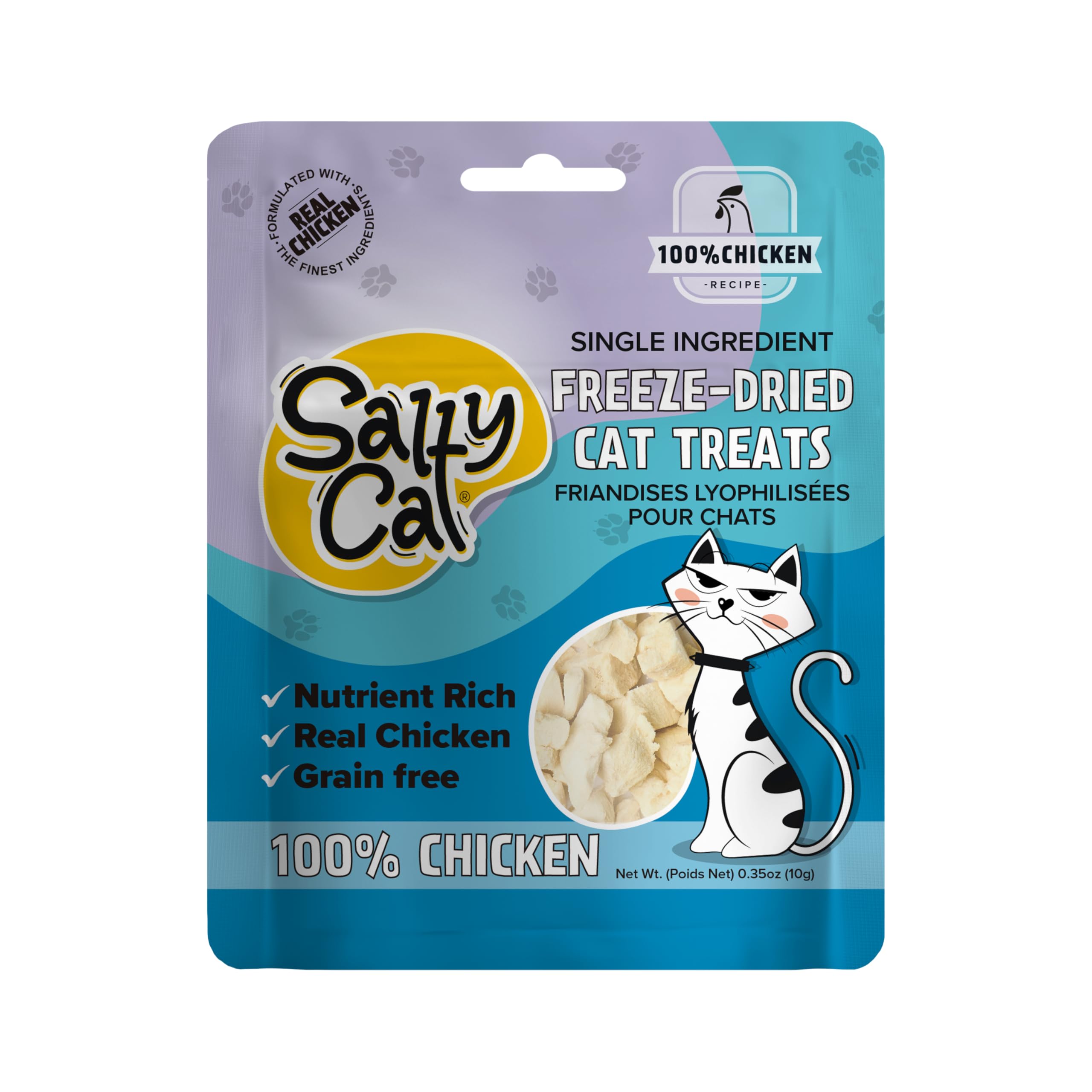 Salty Cat golosinas sin conservantes, ingredientes simples y reconocibles.