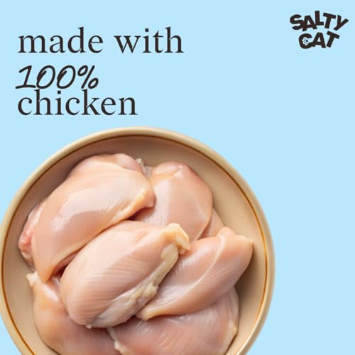 Salty Cat snack de pollo puro, textura ligera para entrenamiento.