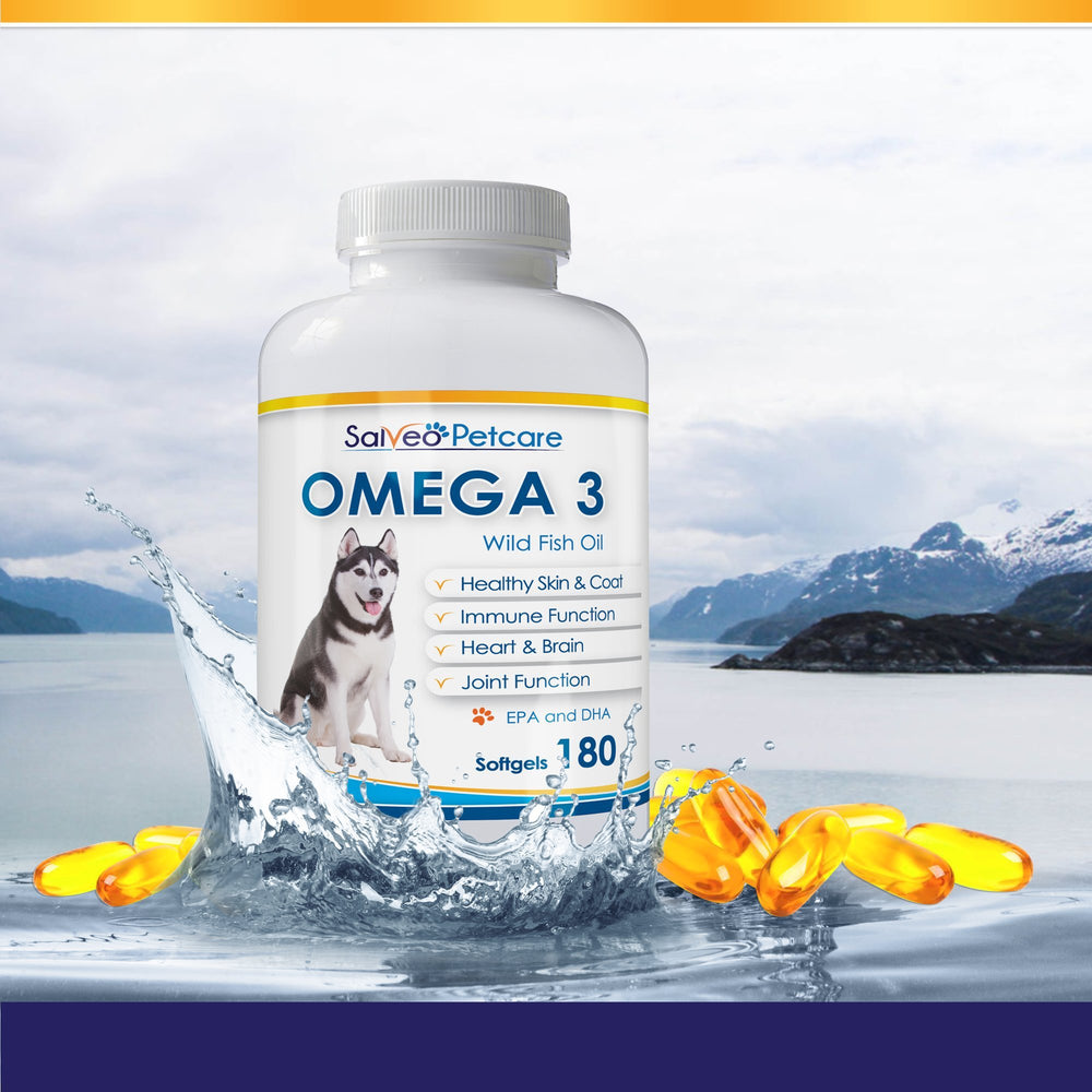Salveo Petcare Omega 3 para perros: pelaje saludable y brillo natural.
