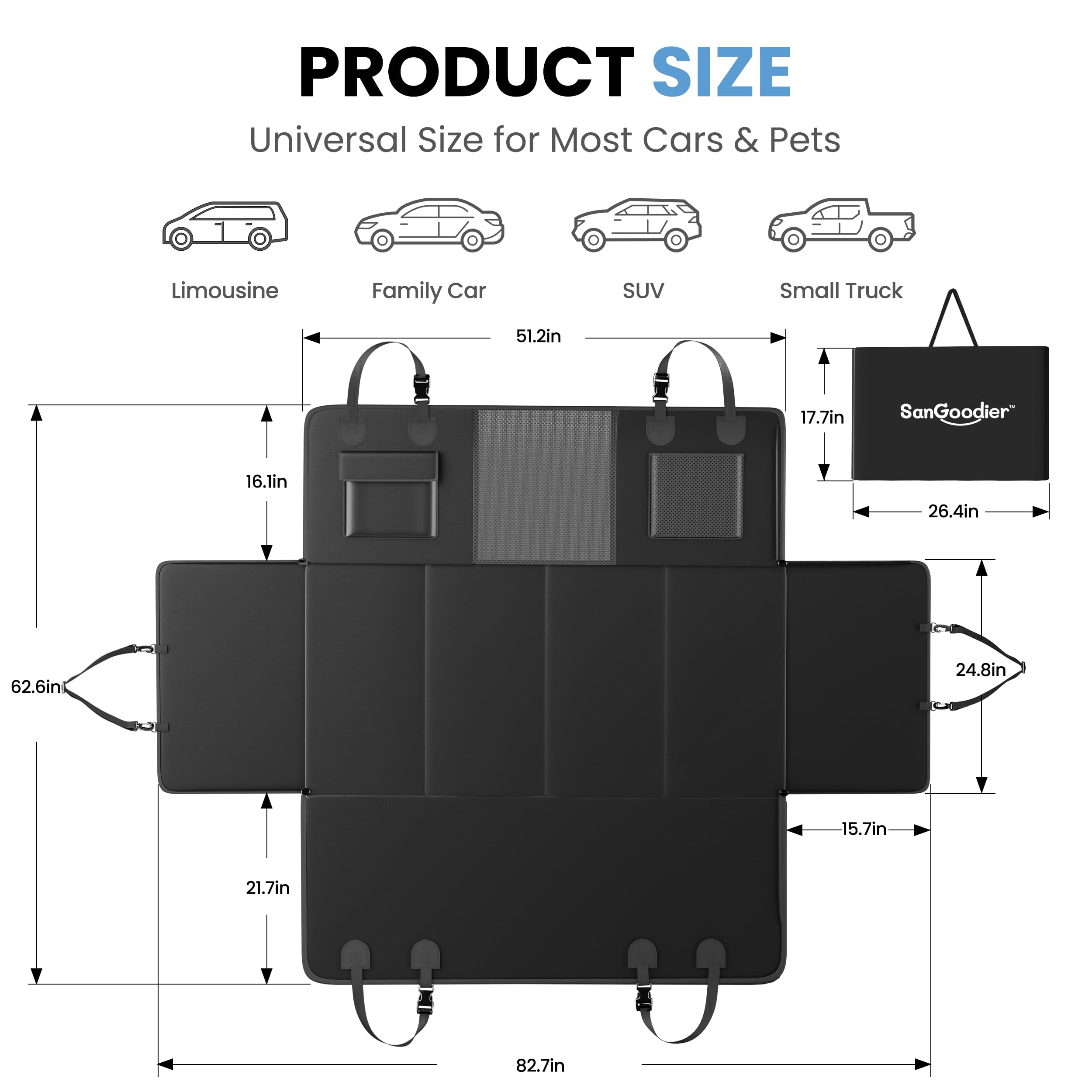 Sangoodier-ajuste-universal-cinturon: instalación rápida en coches, todoterrenos y camionetas.