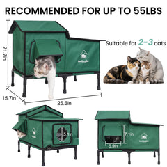 Sangoodier casa gatos aislada invierno ofrece refugio cálido
