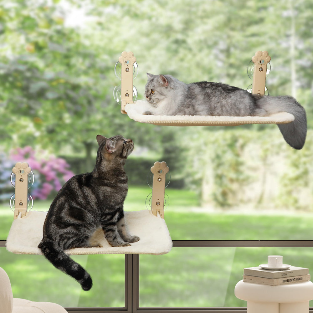 Sangoodier percha-ventana-gato amarillo 2pack: descanso cómodo dentro de casa.
