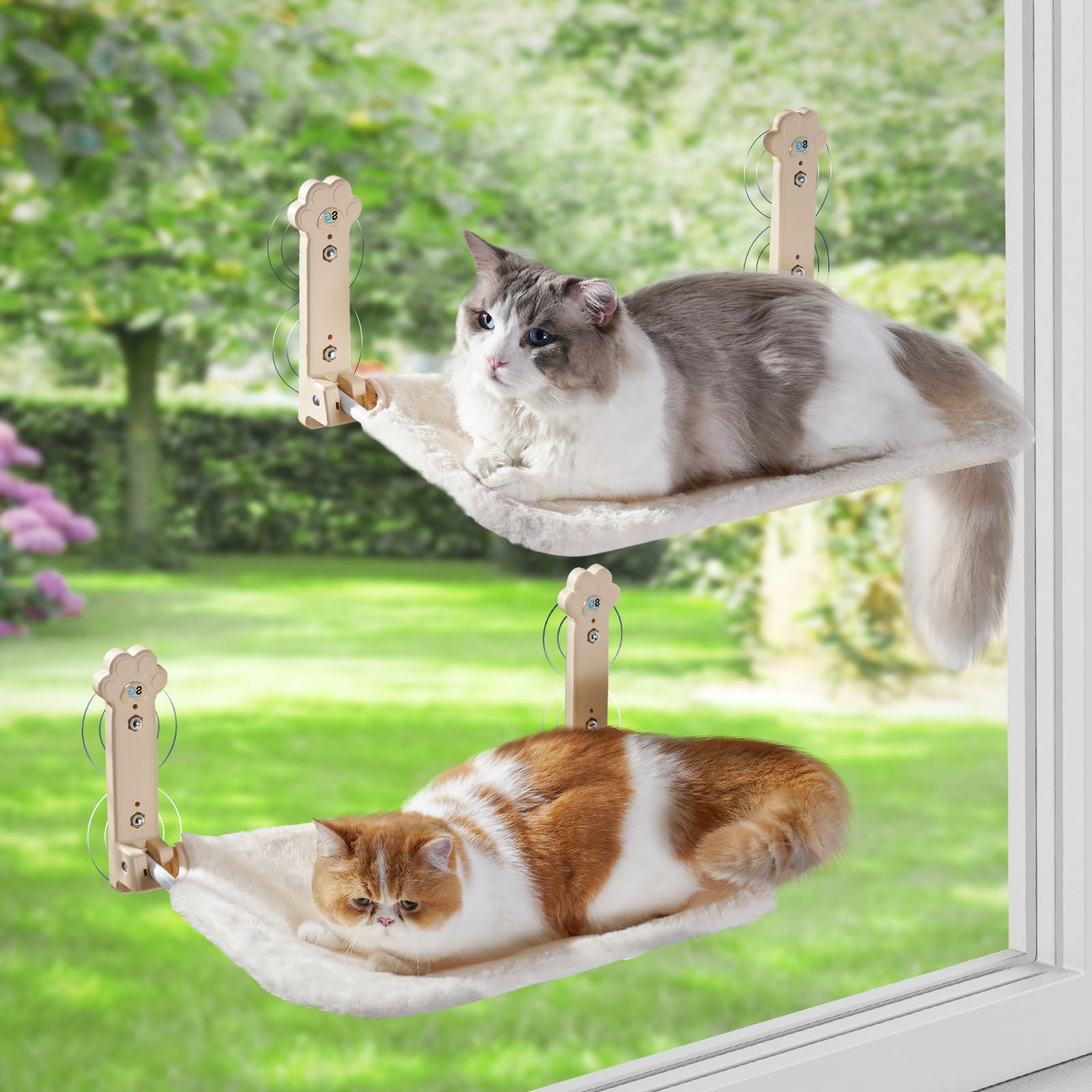 Sangoodier percha-ventana-gato amarillo diseño cómodo y estable.