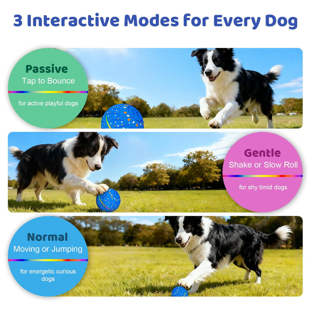 Sankell bola para perros azul, material E-TPU seguro y resistente.