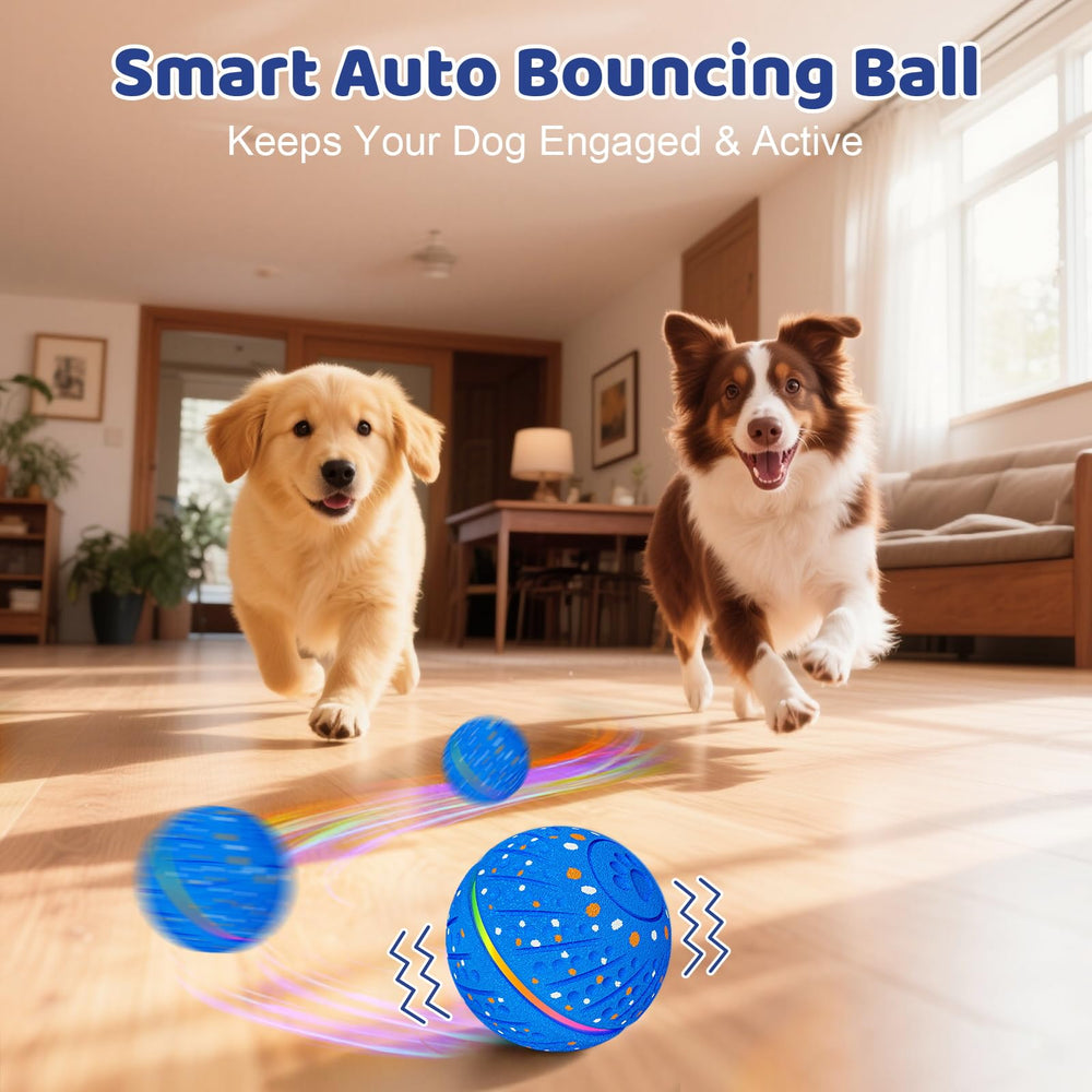 Sankell bola interactiva azul con rebote automático para juego activo.