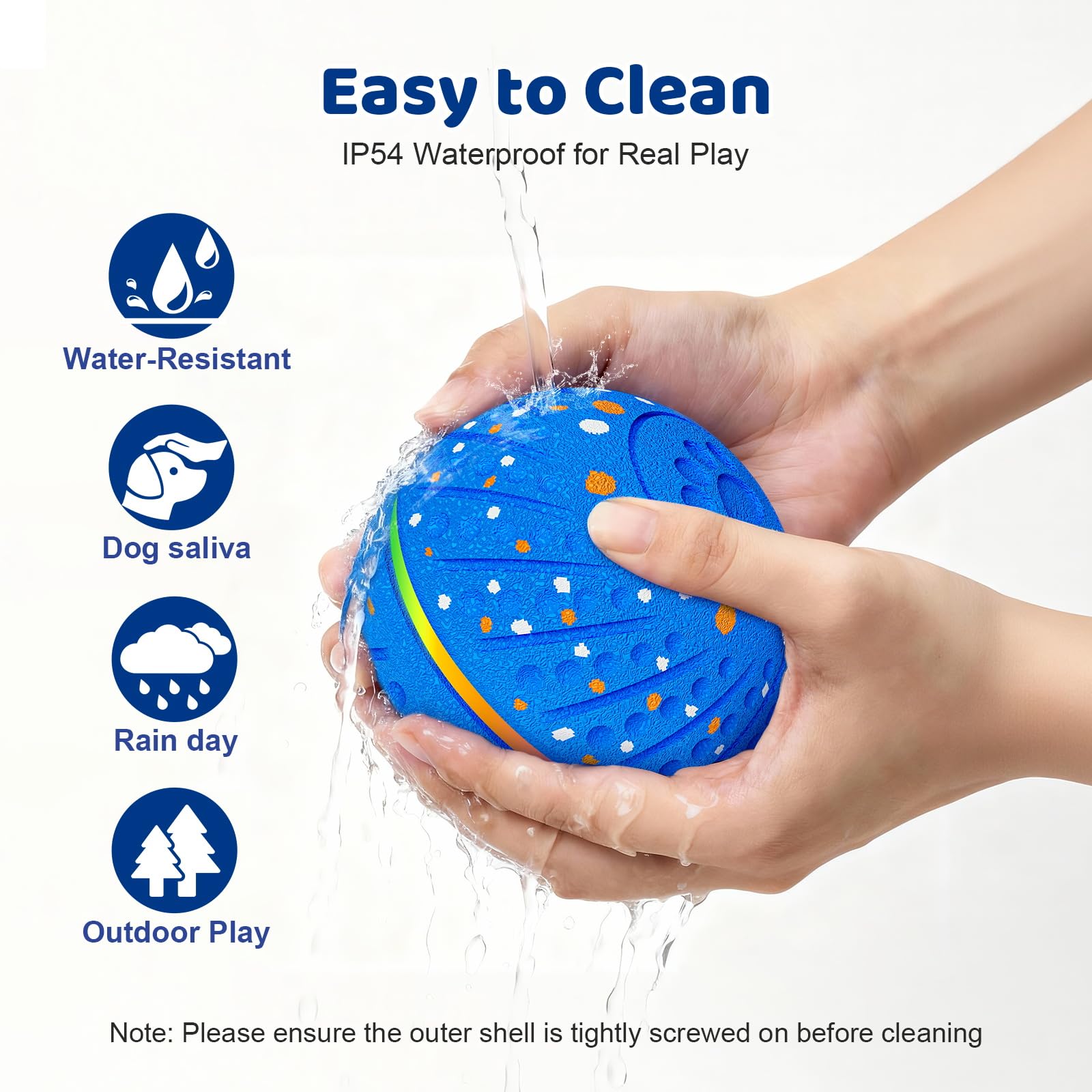 Sankell bola azul resistente al agua y fácil de limpiar.