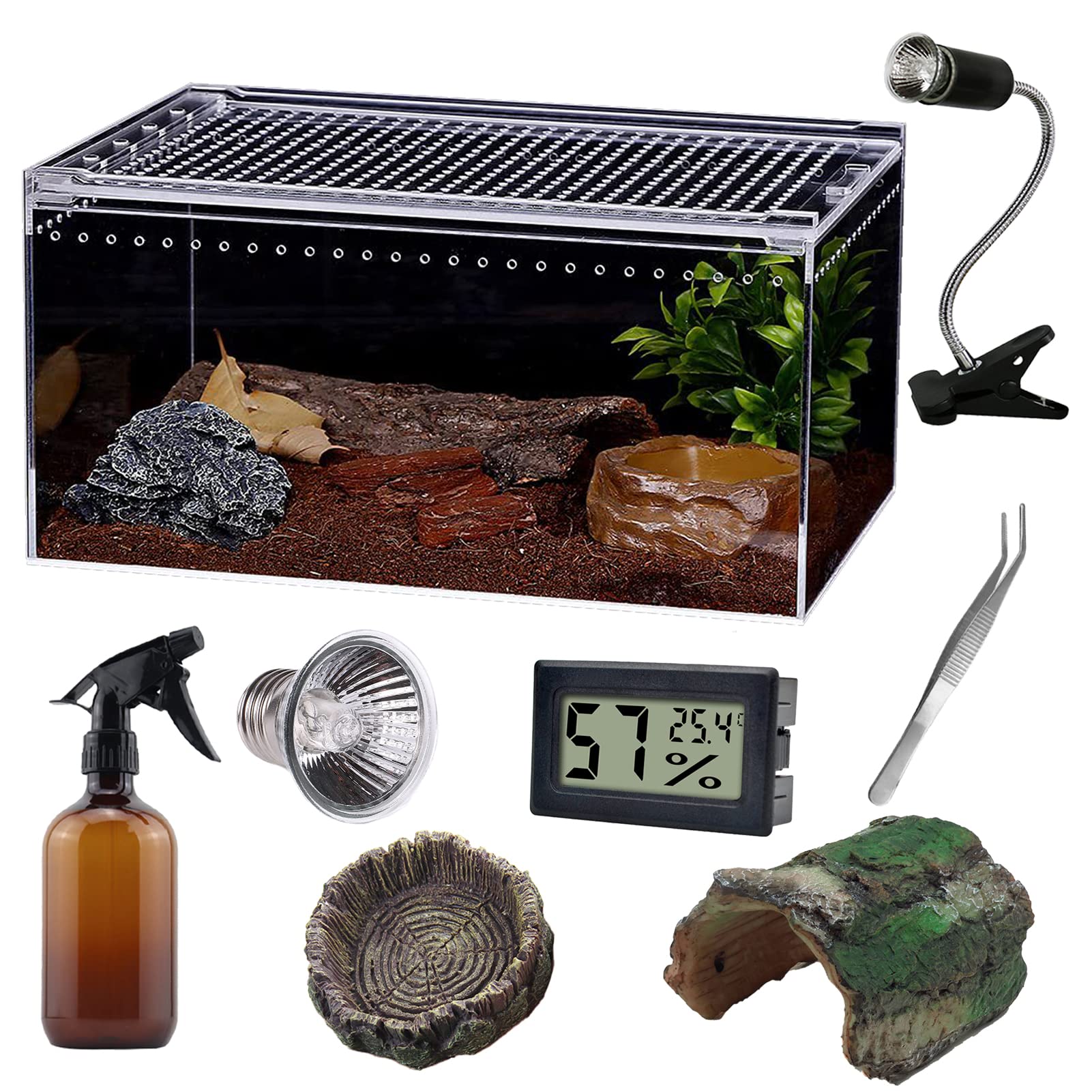 SANOSY terrario con bloqueo anti-escape para reptiles.