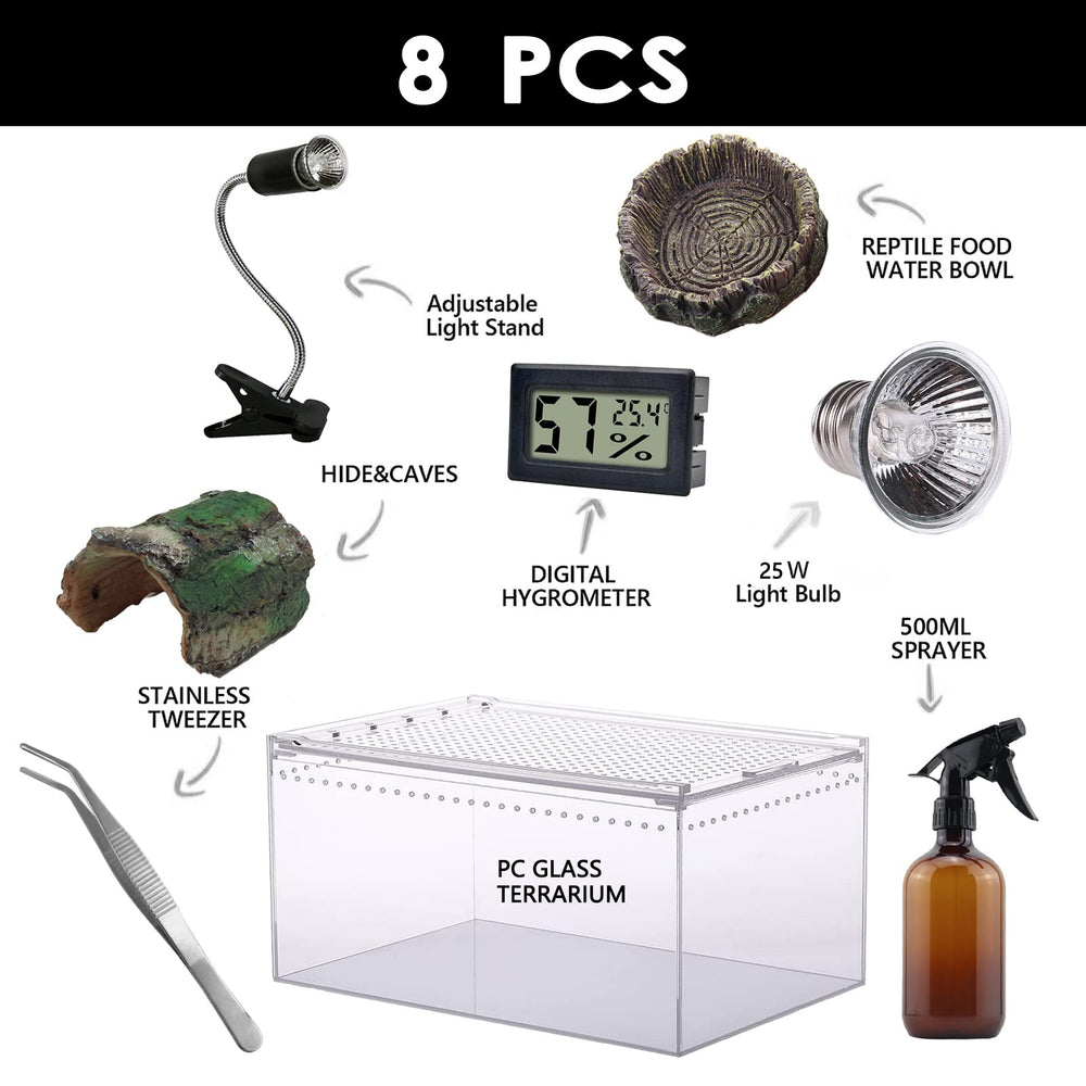 SANOSY terrario con vision-360 para observar reptiles sin perturbar.