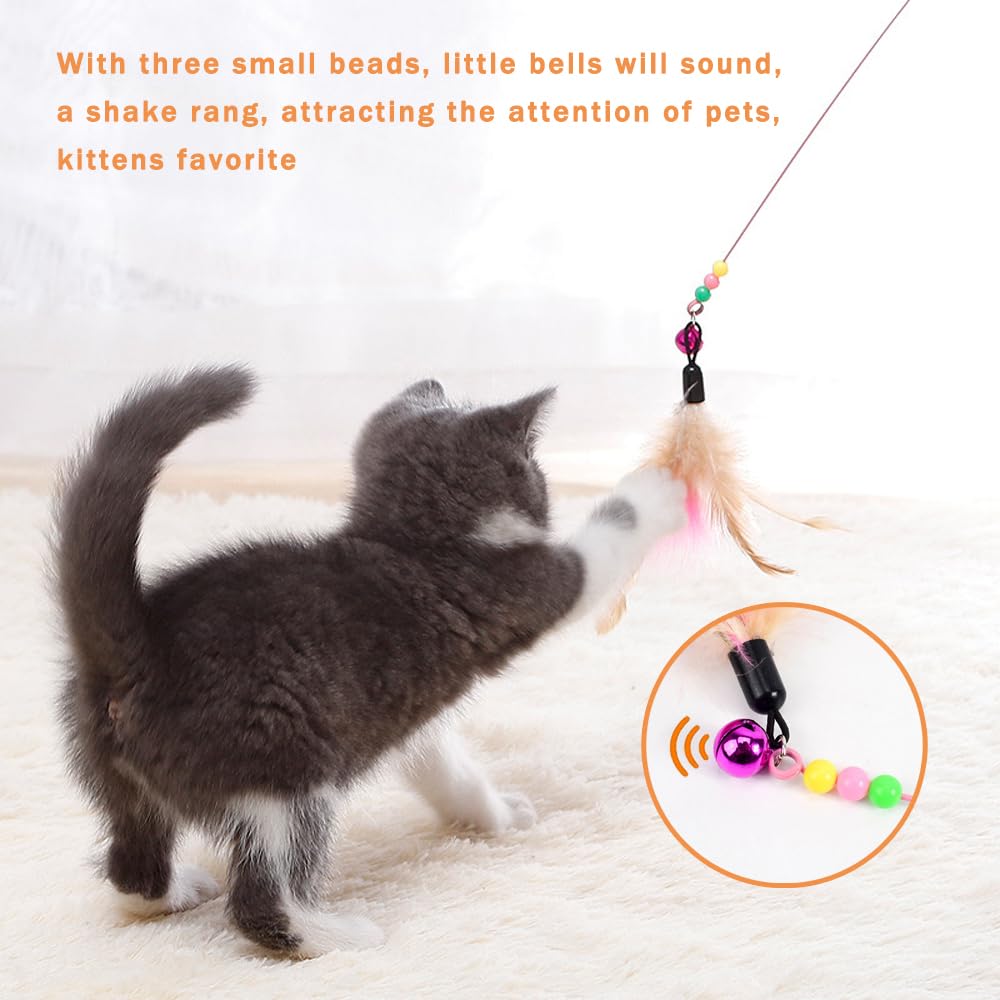 Sanpink varita plumas natural eco diseño seguro para gatitos
