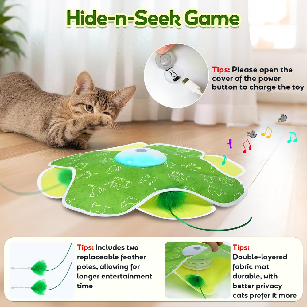 Saolife ratón realista que emite sonido para despertar la curiosidad felina.