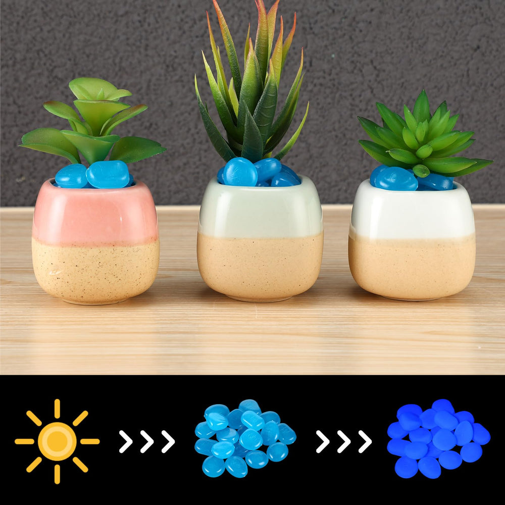 Piedras Sasylvia luminosas para decoraciones al aire libre