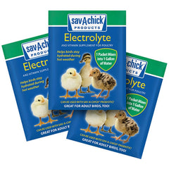 Sav-A-Caf Sav-A-Chick 9 sobres: electrolitos para aves, facilita hidratación en días calurosos