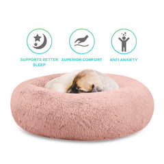 SAVFOX cama dona muestra soporte cuello y cabeza para mayor confort.