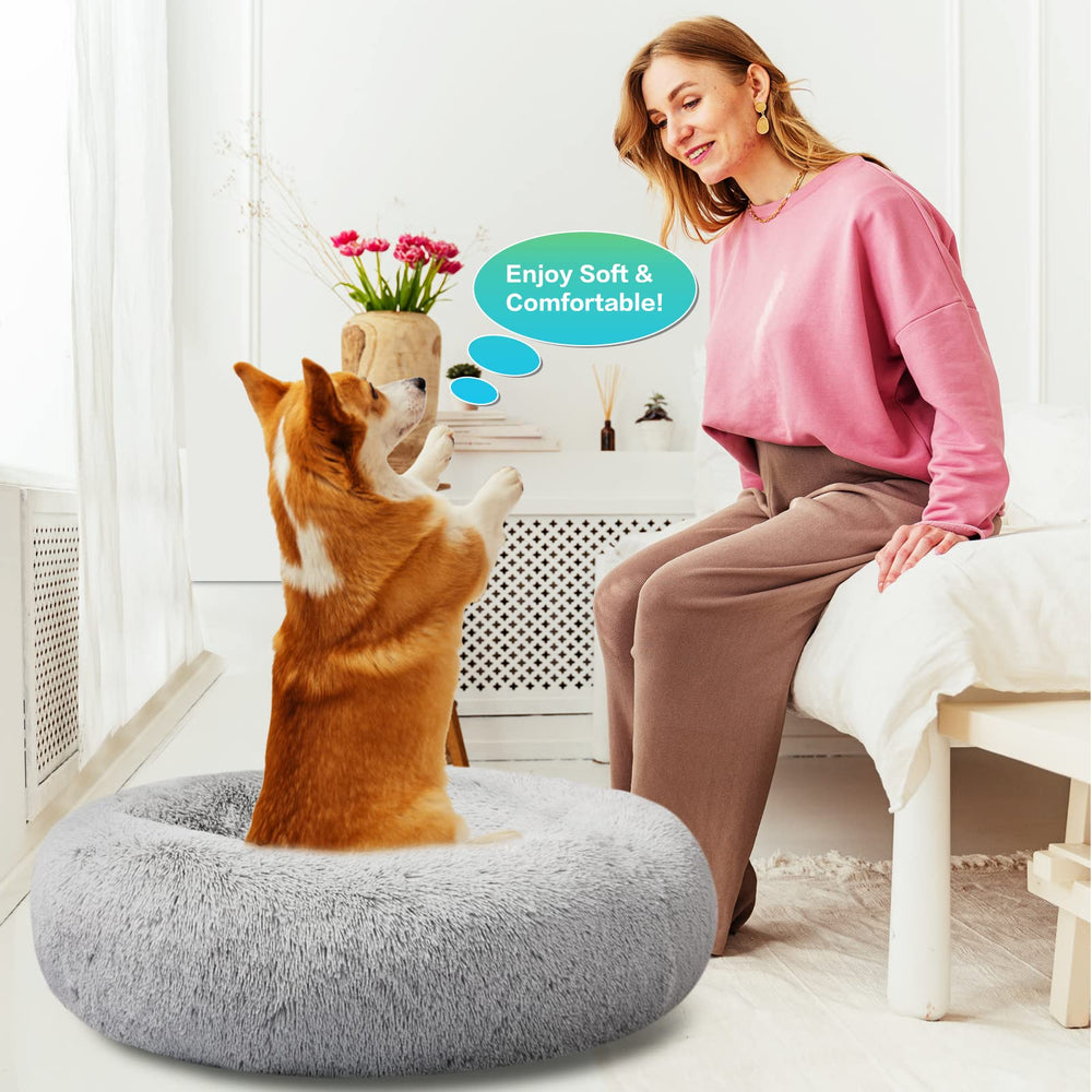 Cama donut SAVFOX base antideslizante para estabilidad en cualquier suelo.