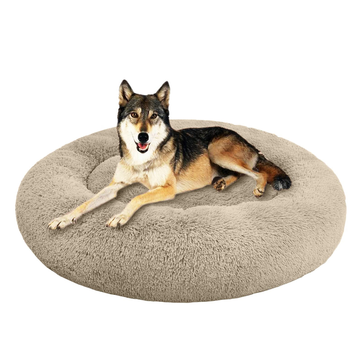 SAVFOX cama donut suave para perros pequeños, sensación de refugio y calor.