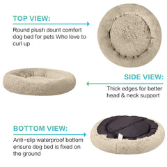 SAVFOX rosquilla felpa para perro grande, soporte cómodo.