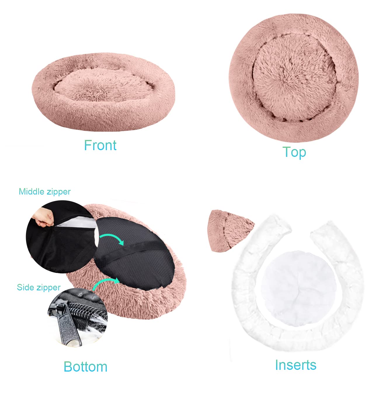 SAVFOX cama plush base antideslizante mantiene la cama estable.