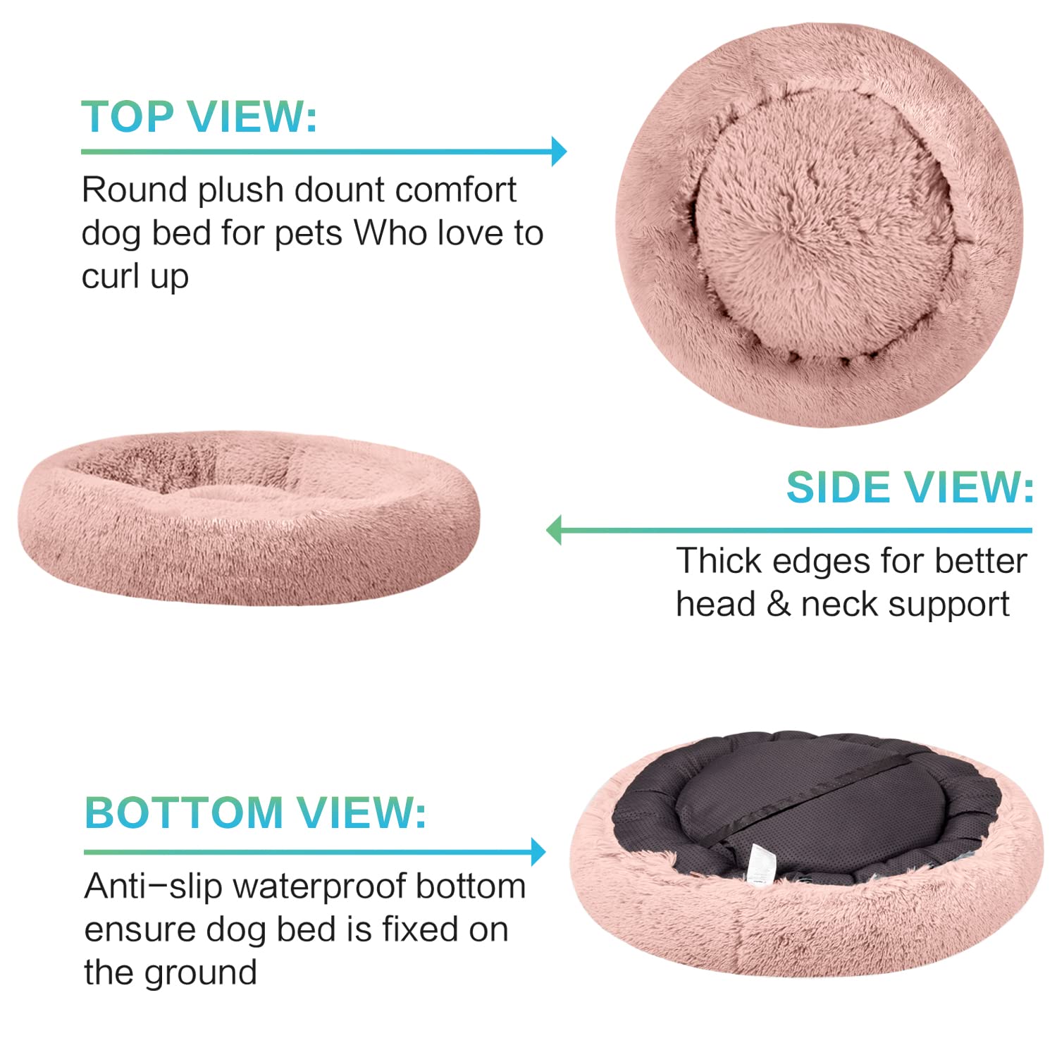SAVFOX cama plush borde elevado brinda sensación de seguridad al dormir.