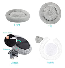 SAVFOX Cama rosquilla para Perros base antideslizante ofrece seguridad en pisos.