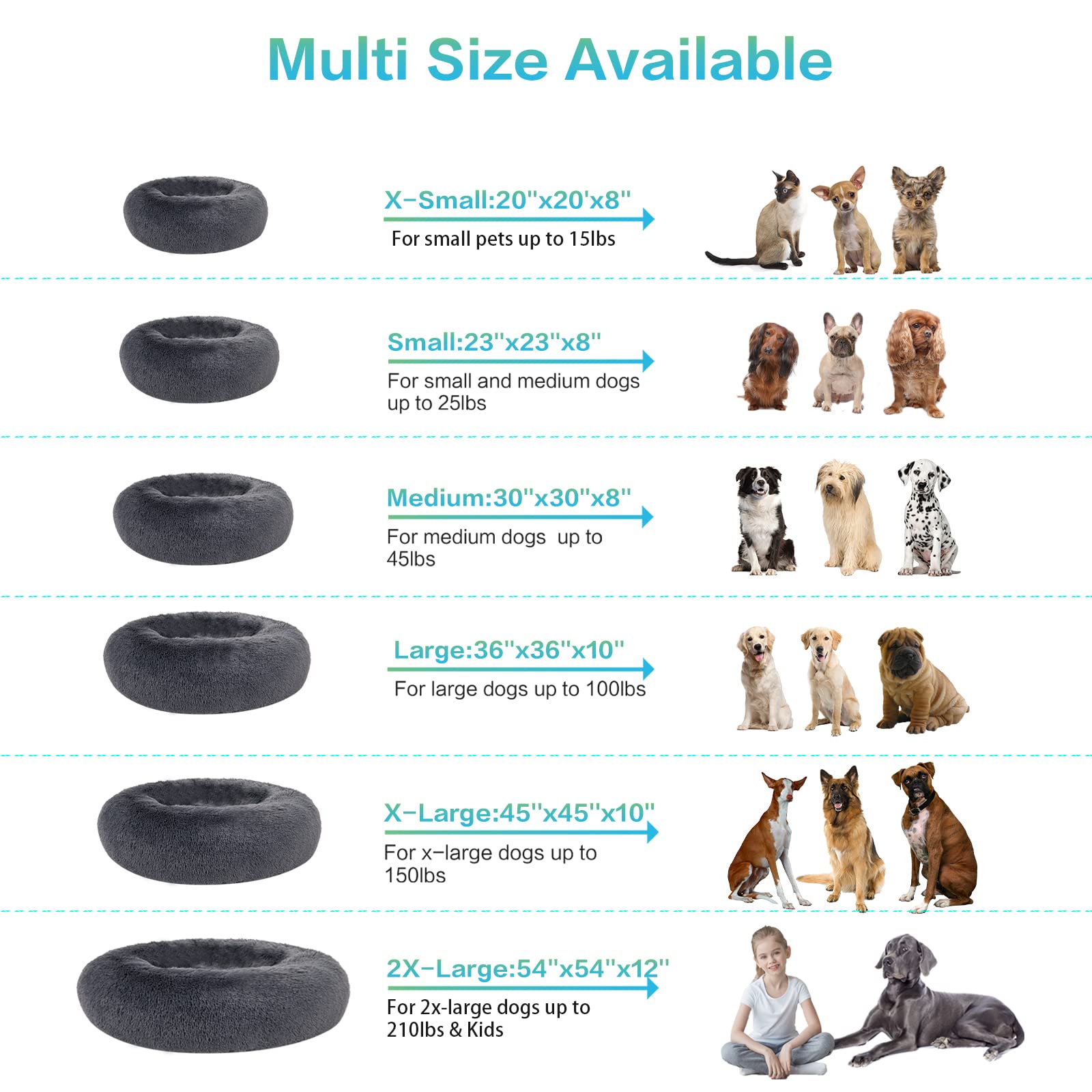 SAVFOX Cama donut con reborde elevado para mayor seguridad