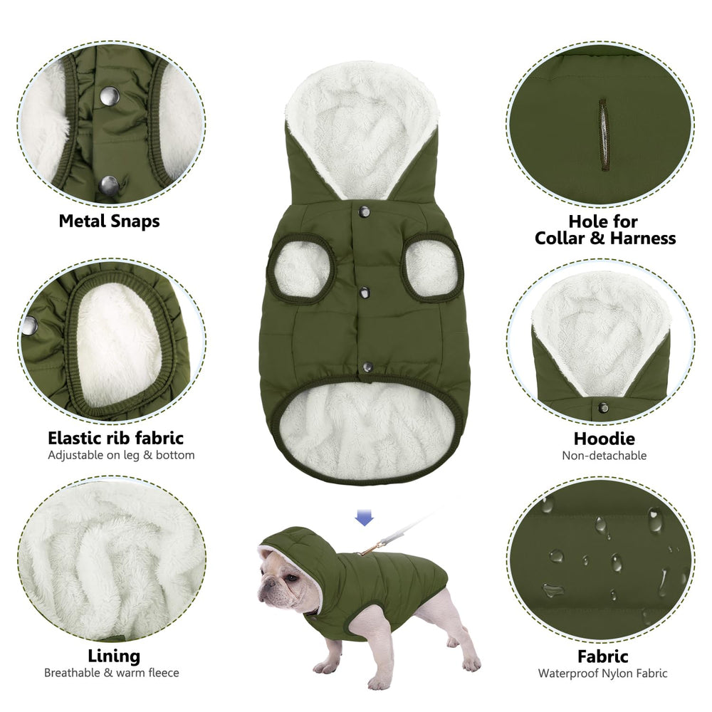 SAWMONG abrigo con orificio para correa en el cuello, ideal para paseos.