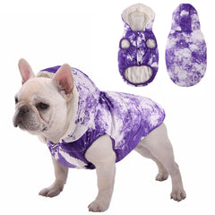 SAWMONG chaqueta para perro con capucha, resistente al agua y forro felpa