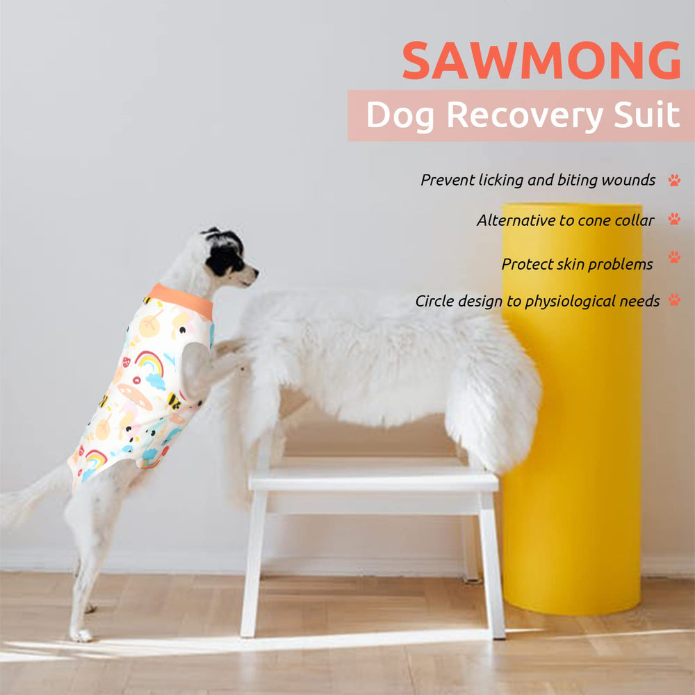 SAWMONG disfraz recuperación perro costuras resistentes para uso diario
