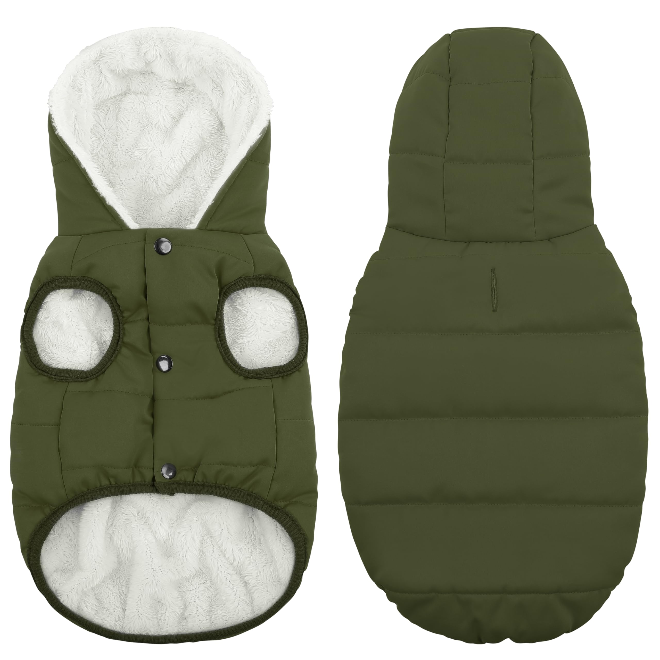 SAWMONG chaqueta para perro de dos capas suave y cálida.