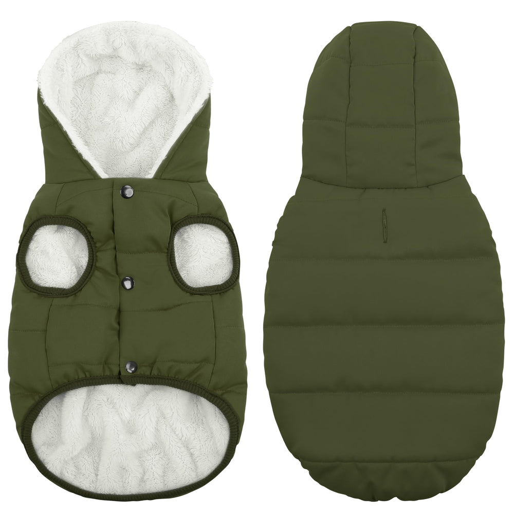 SAWMONG chaqueta para perro de dos capas suave y cálida.
