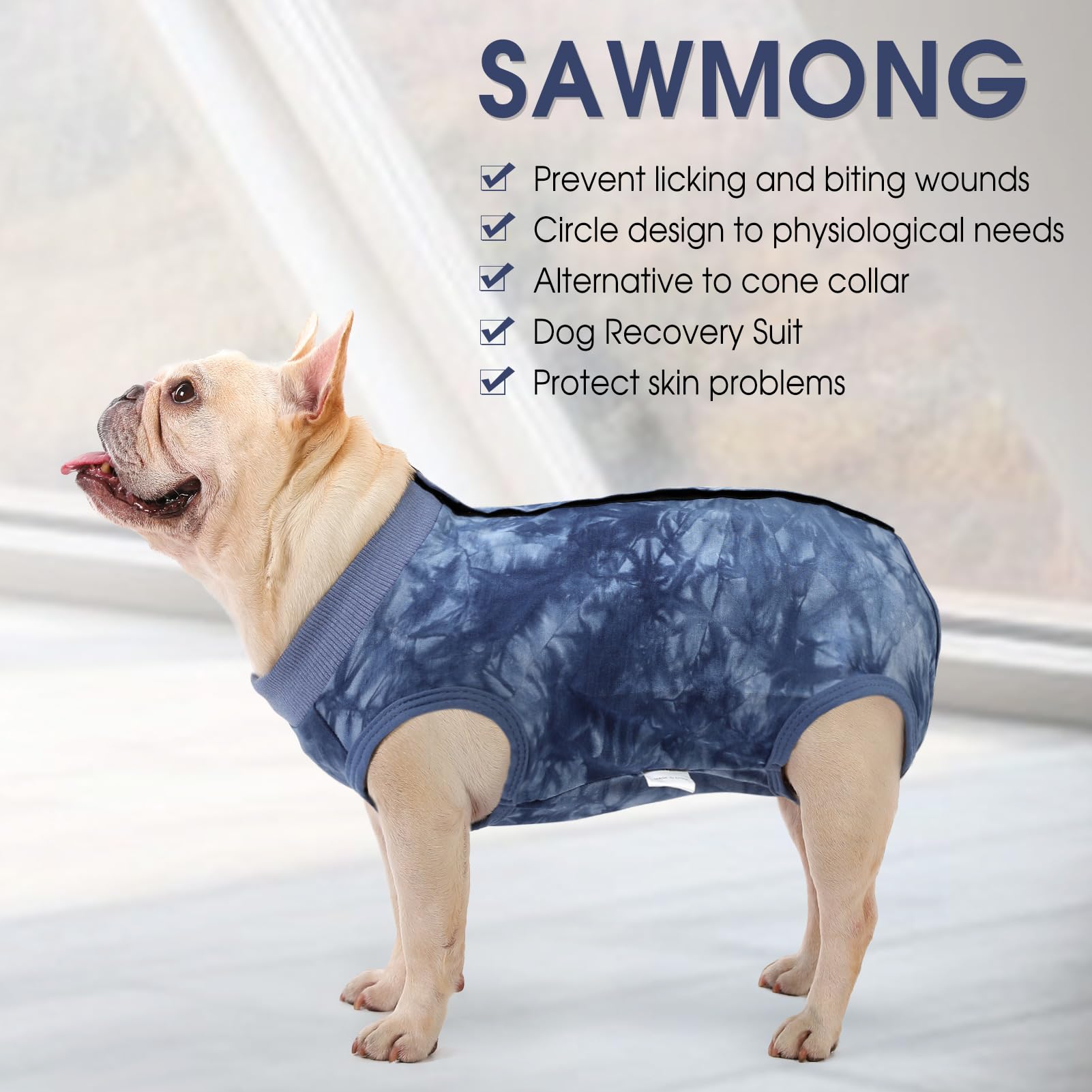 SAWMONG Traje de Recuperación, alternativa al cono y facilita movilidad.