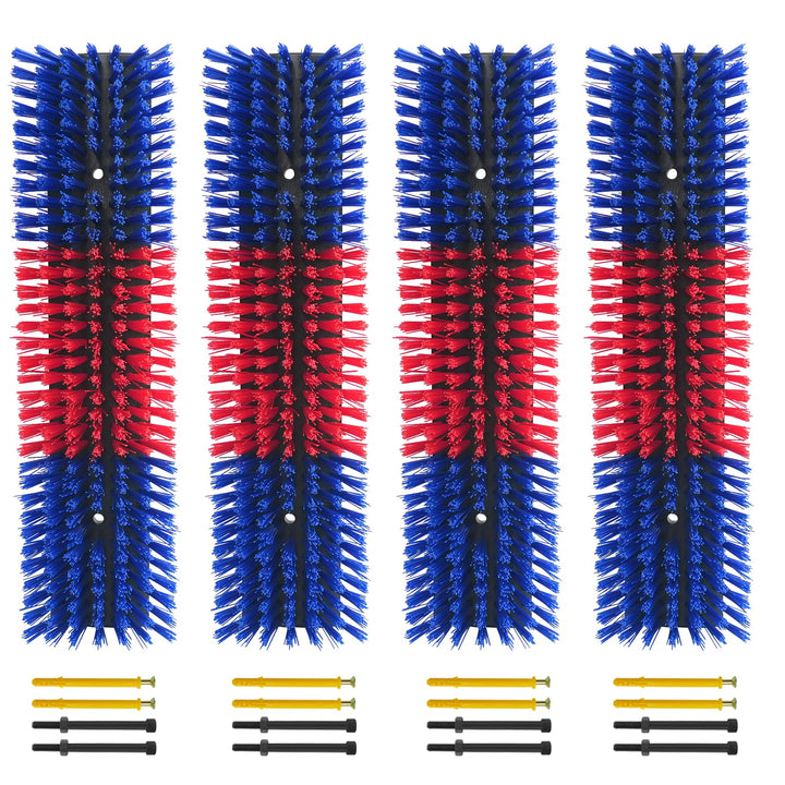 Sayutie cepillo rasca ganado azul con tornillos para masajes y limpieza.