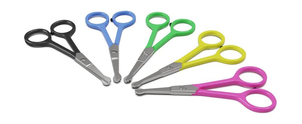 Scaredy Cut Tiny Trim con punta bola: corte delicado en orejas y nariz.