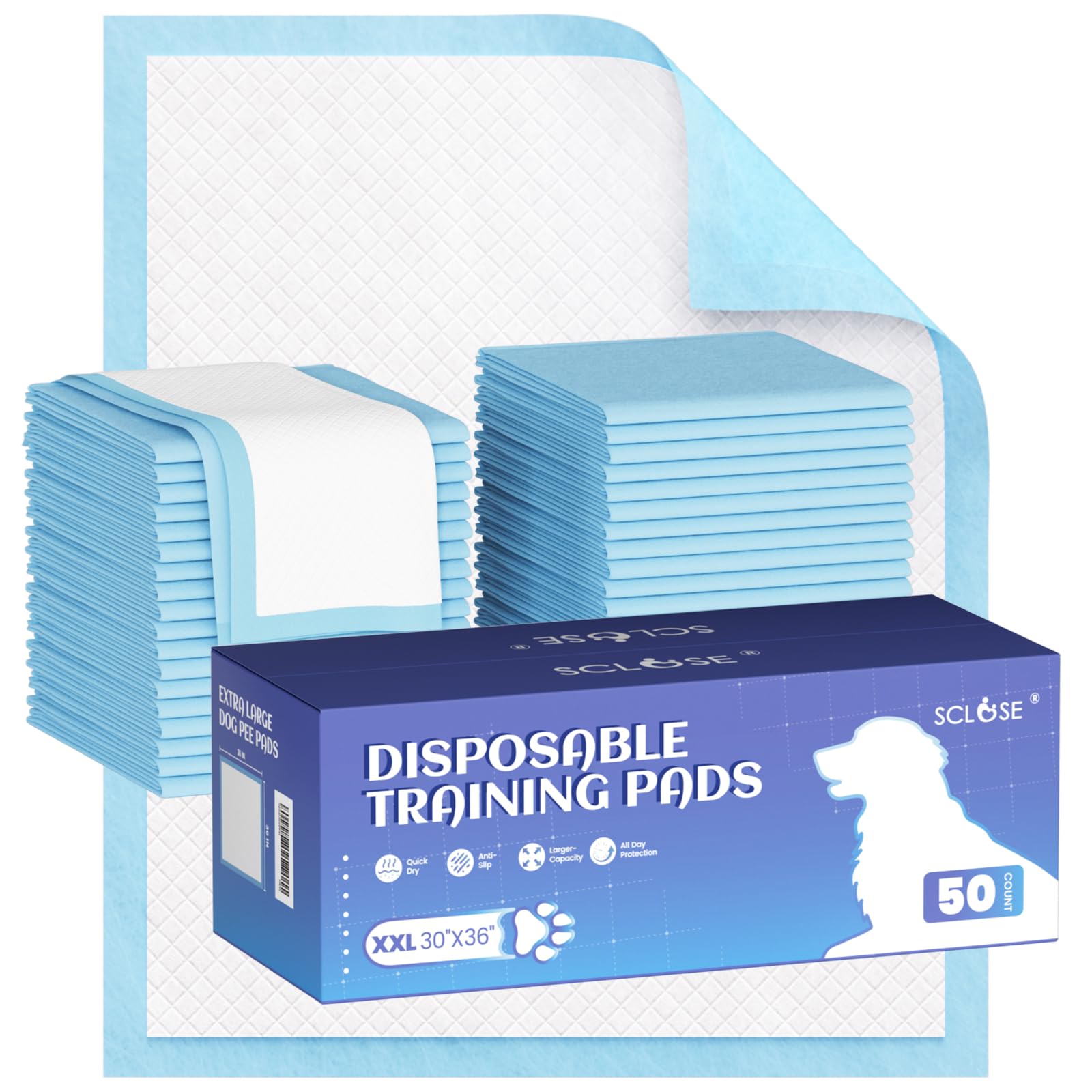 SCLOSE almohadillas de entrenamiento 30x36 para perros, mantienen superficies limpias durante el entrenamiento