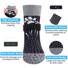 SCENEREAL banda elástica ajustable para un ajuste cómodo de calcetines caninos