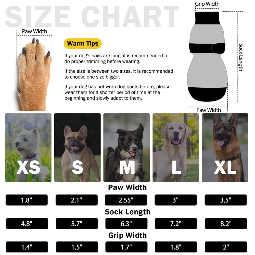 SCENEREAL botas para patas de doble cara, ofrecen tracción en pisos y seguridad al caminar.