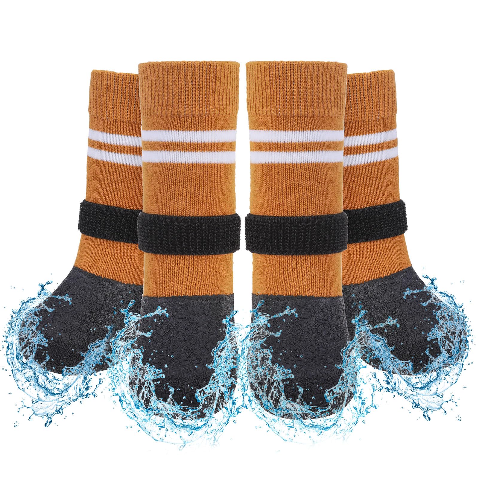 SCENEREAL botas para perro antideslizantes en interiores protegen suelos de madera.