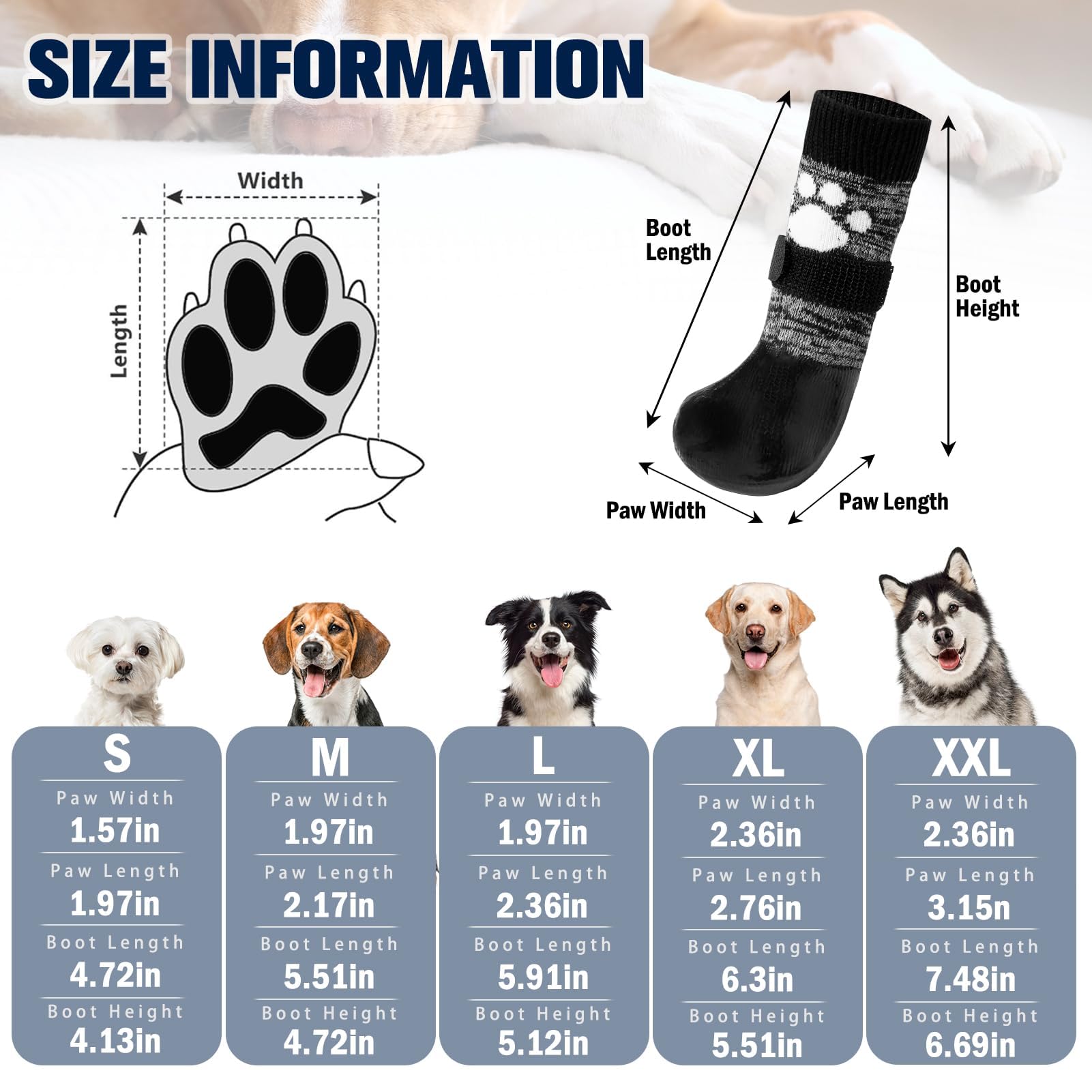 SCENEREAL botas impermeables para perros protegen patas de charcos.