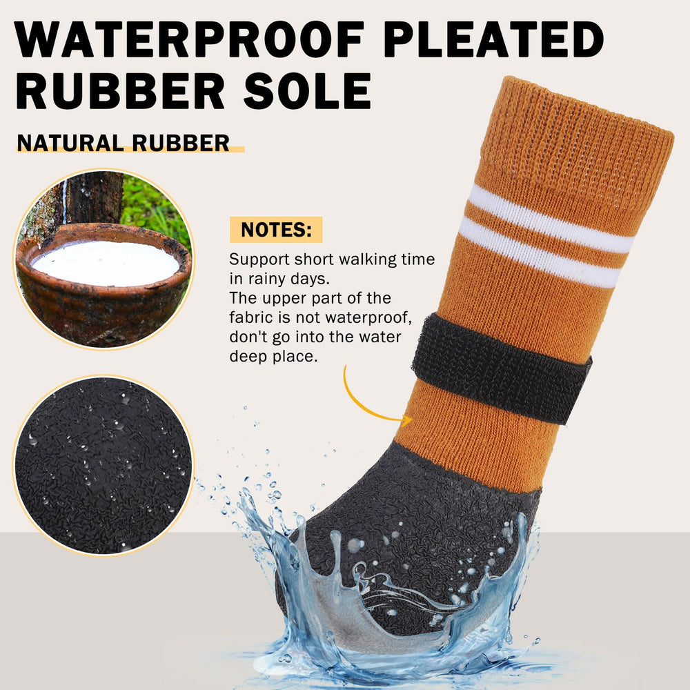 SCENEREAL calcetines impermeables para perros mantienen patas secas en lluvia.